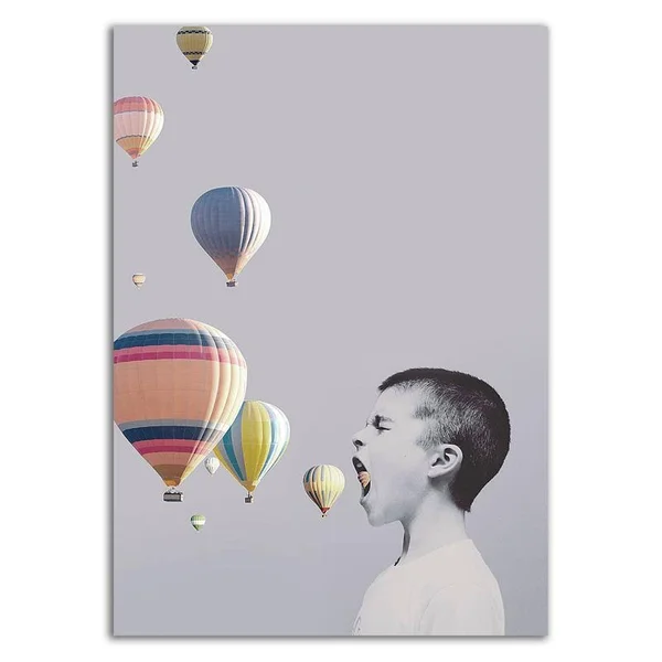 35x22 x 25x22 My Big Mouth by Design Fabrikken Print on Canvas