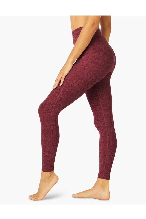 Beyond Yoga Spacedye Out of Pocket High Waisted Midi Legging Black/Charcoal - S