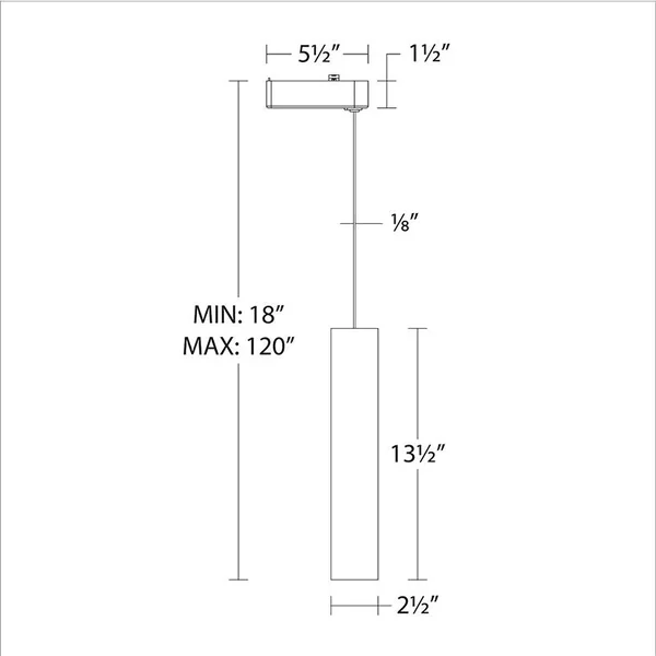 WAC US Silo 2020 H/J/L Track Pendant