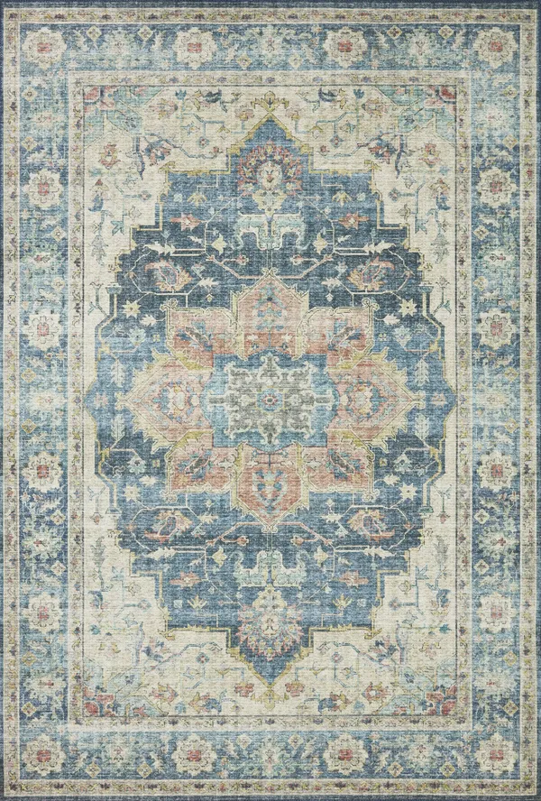 Loloi II Skye SKY-12 Ocean - Multi Rug, 6&0x22x6&0x22 - Round