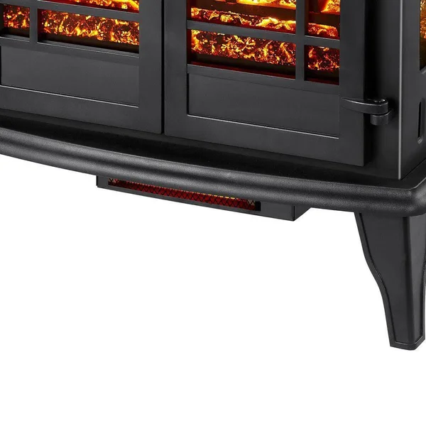 Legacy 1, 000 Sq. ft. Panoramic Infrared Electric Stove in Black