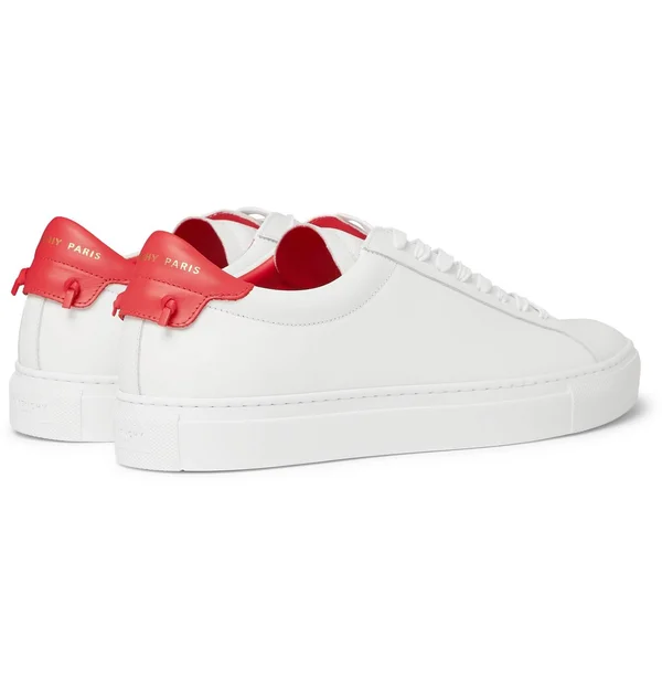 Givenchy - Men Urban Street Leather Tennis Sneakers White/Red 45