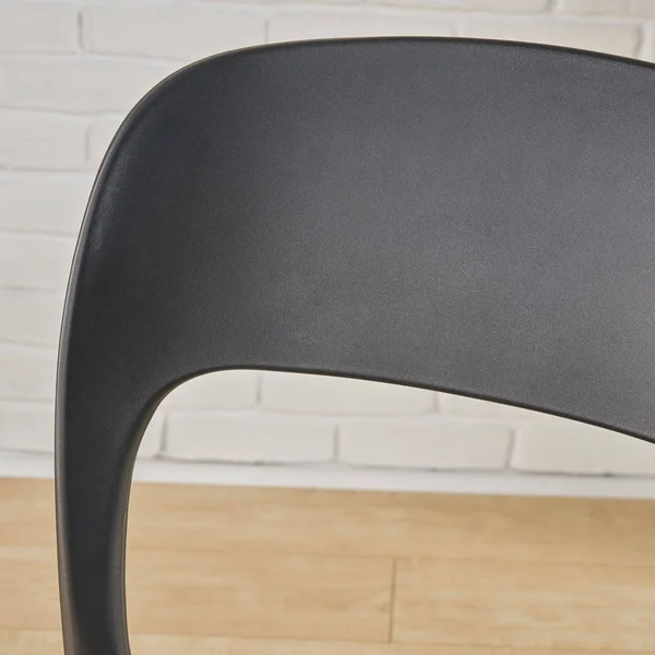 Set of 2 Black Solid Contemporary Dining Chairs 33x22