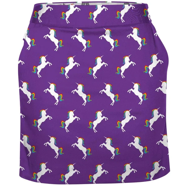 Royal & Awesome Unicorn Stallion Strides Womens Golf Skort - Skirt