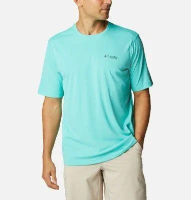 Columbia Men's PFG Zero Rules Short Sleeve Fishing Shirt - S - Blue