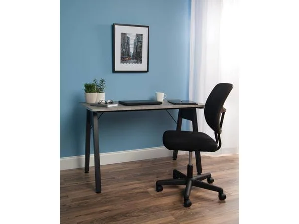 Ofm Essentials Collection 48x22 Table Desk - in Concrete, Blk