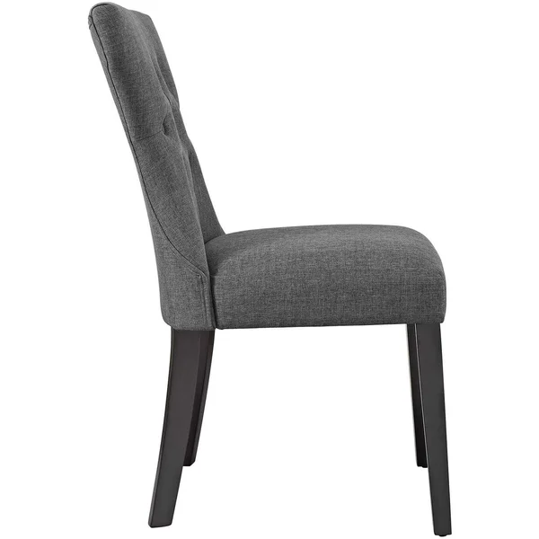 Modway Silhouette Dining Side Chairs Upholstered Fabric Set of 2 Beige