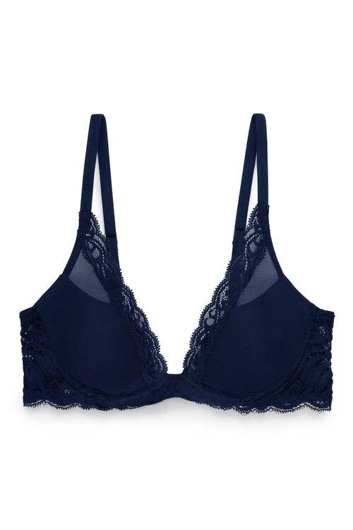 Natori Feathers Contour Plunge Bra - Midnight (730023) 36G