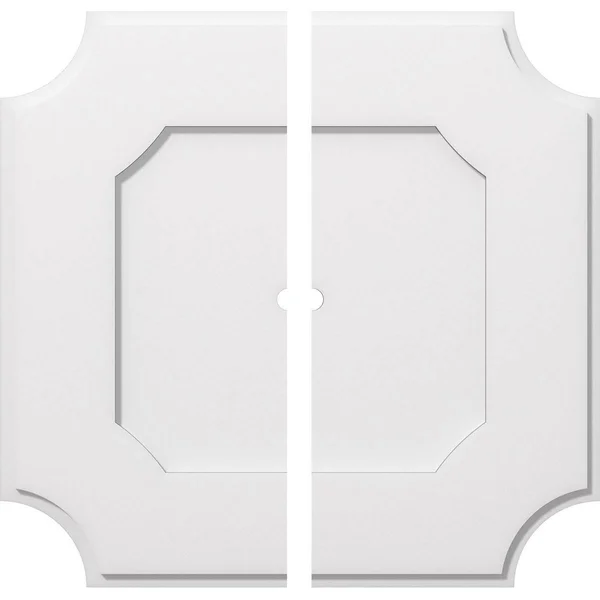 26 inchod x 1 inchid x 15 1/2 inchc x 1 inchp Locke Architectural Grade PVC Contemporary Ceiling Medallion - Two Piece