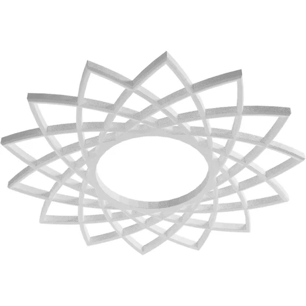 Ekena Millwork CMPP28EASNI 28x22OD x 10 3/4x22ID x 3/4x22P Eleanor Architectural Grade PVC Pierced Ceiling Medallion - Nickel
