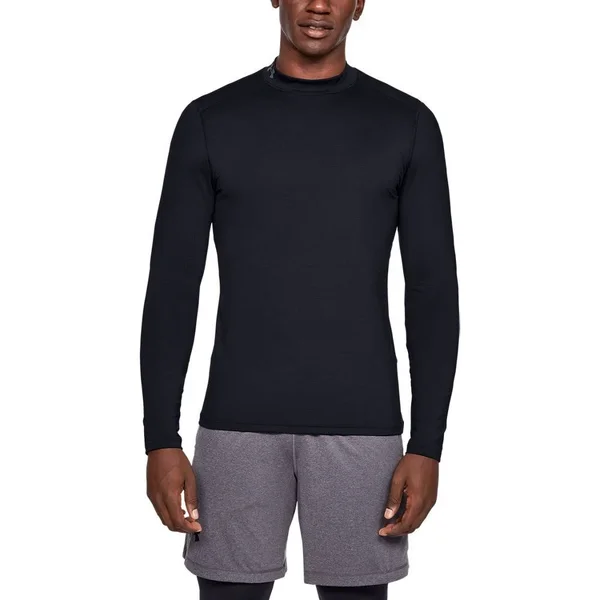 Under Armour Men's ColdGear Armour Fitted Mock Long Sleeve - Black - LG