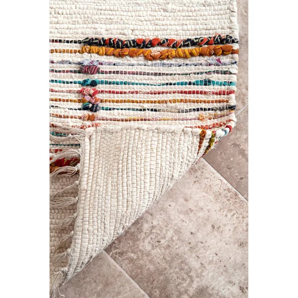 nuLOOM Cormier Flatweave Geometric Area Rug, 5& x 8&, Cream