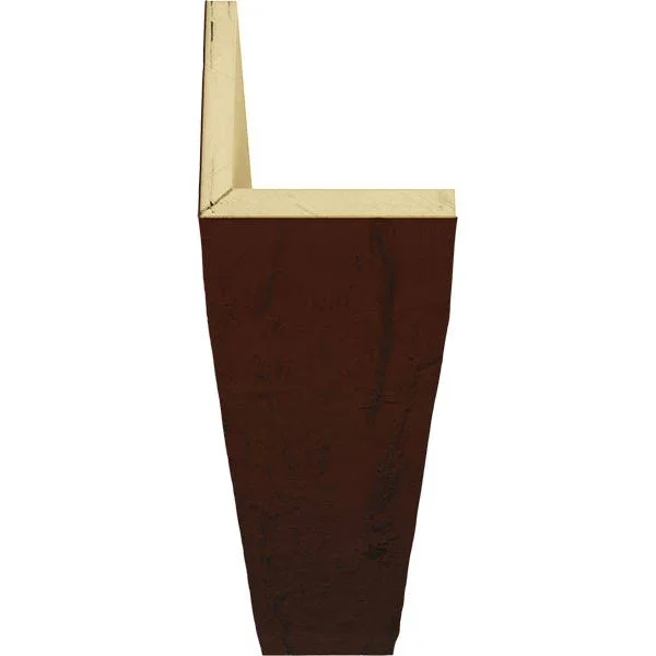 Ekena Millwork BMRW2C0040X040X096PE 4x22W x 4x22H x 8&L 2-Sided (L-beam) Riverwood Endurathane Faux Wood Ceiling Beam, Natural P