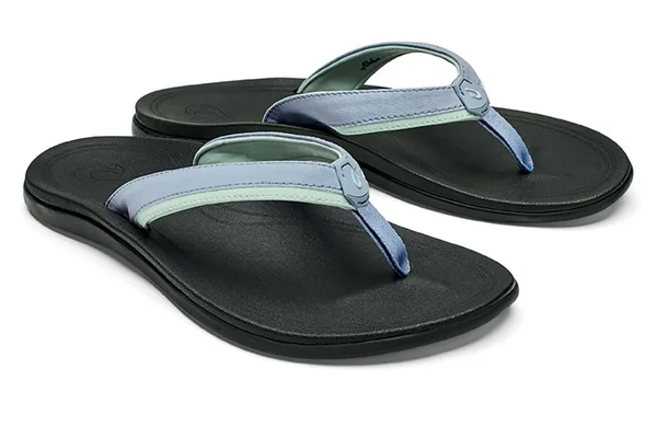 Olukai Punua Women's Beach Sandals Cloud Blue, Black - 5