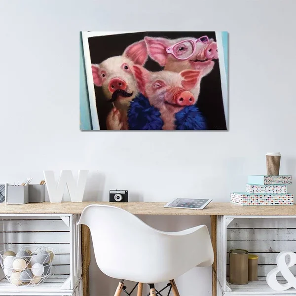 Lucia Heffernan Canvas Art Prints - Photoshoot ( Animal Art > Farm Animals > Pigs art)