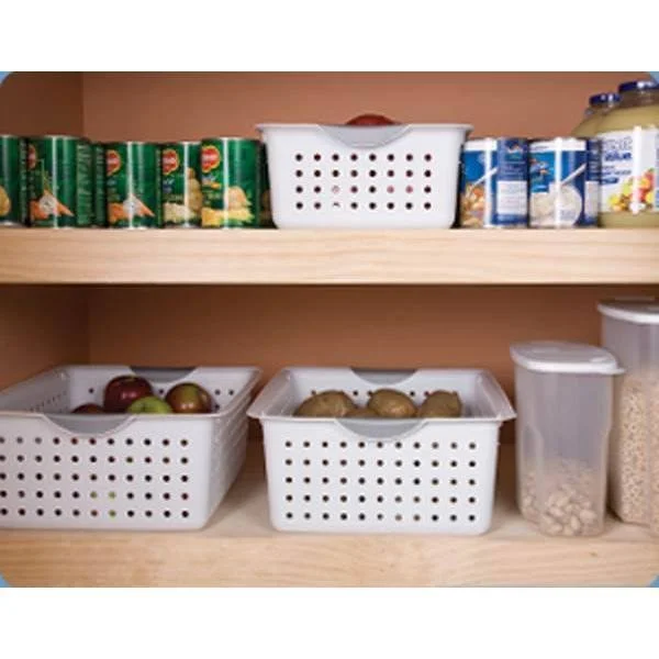 Sterilite Large Ultra Plastic Storage Bin Organizer Basket White 42 Pack