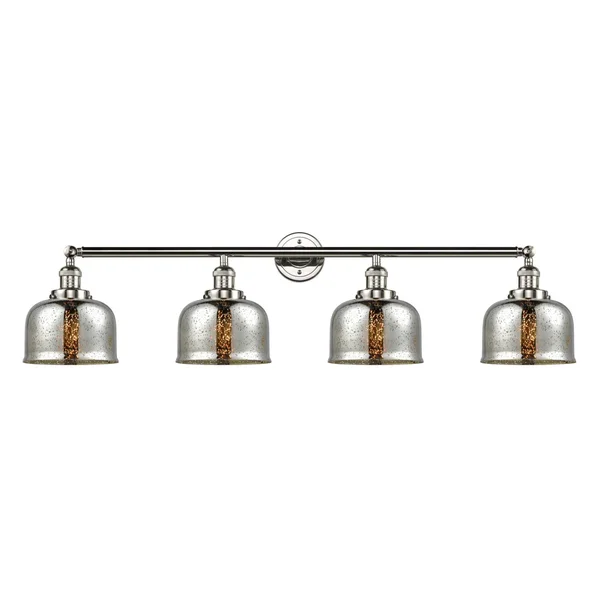 Innovations 215-BK-G78-LED Matte Black Large Bell 4 Light Bath Vanity Light