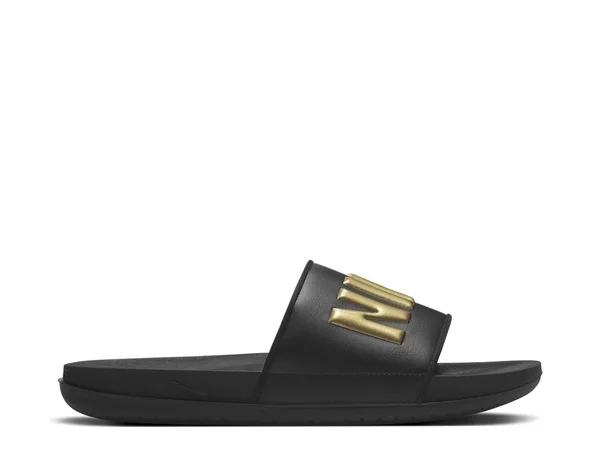 Men's Nike Off Court Slide Sandal - Black/Gold Metallic - Size 13
