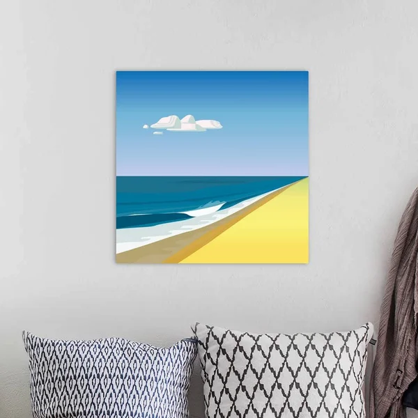 Rothko Beach - Large Solid-Faced Canvas Wall Art Print, Great Big Canvas