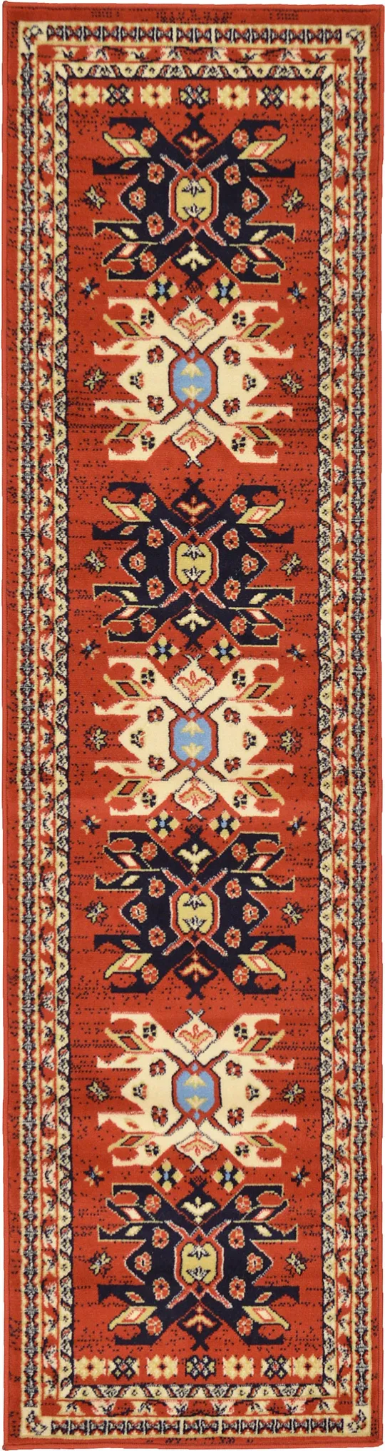 Unique Loom Taftan Terracotta 8 ft Runner Area Rug