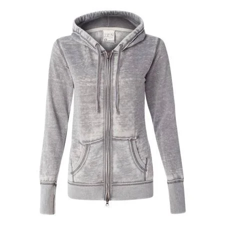 New - MMf - J. America - Women's Zen Fleece Full-Zip Hooded Sweatshirt - Size: 2XL, Other