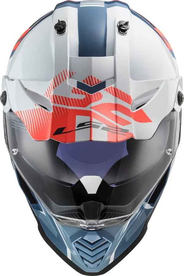LS2 - Helmet MX436 Pioneer Evo Evolve White - Cobalt - Size L