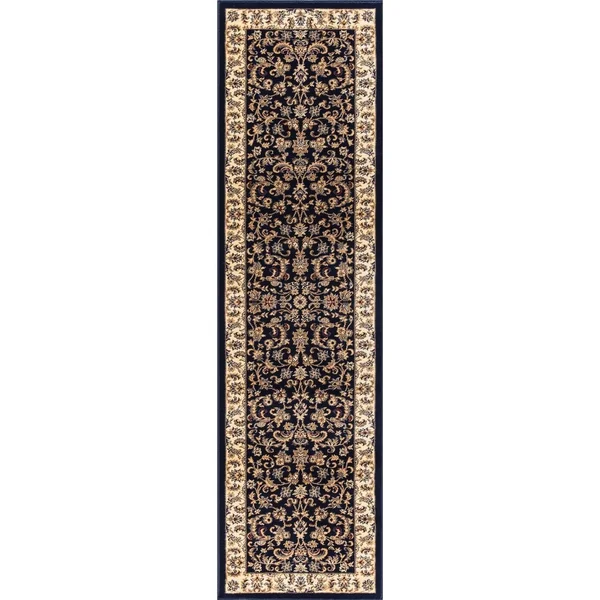 Great American Distributors C483.01.NV.8R 8 ft. Classic Eternal Traditional & Oriental Rug - Navy & Cream, Blue