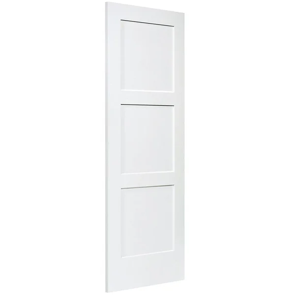 3-Panel DOOR, Kimberly Bay Interior Slab Shaker White 80 in. x 30 in.