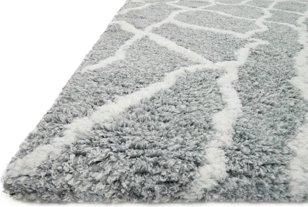 Loloi Tangier Shag Tg-01 2&6x22 x 7&6x22 Runner Slate - Mist Area Rug