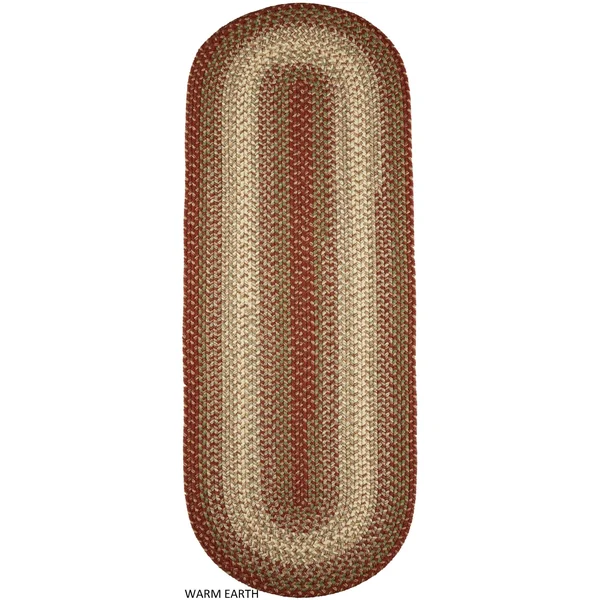 Rhody Rug Ellsworth Indoor - Outdoor Reversible Braided Runner Rug by (2& x 8&), Size: 2& x 8& Runner, Beige