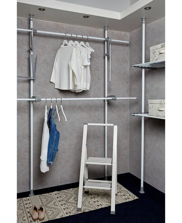 Wenko Aluminium Design 2-Step Folding Stepladder - White