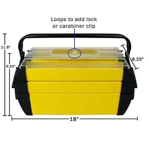 Deluxe Steel and Plastic Tool Box Stalwart