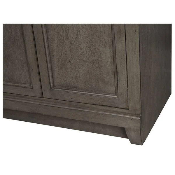 Foremost Naples 30 in. W Vanity Cabinet Only in Distressed Grey with Left Hand Drawers