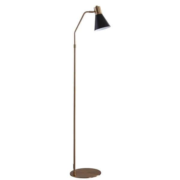 Safavieh Grania Floor Lamp - Black, Brass Gold