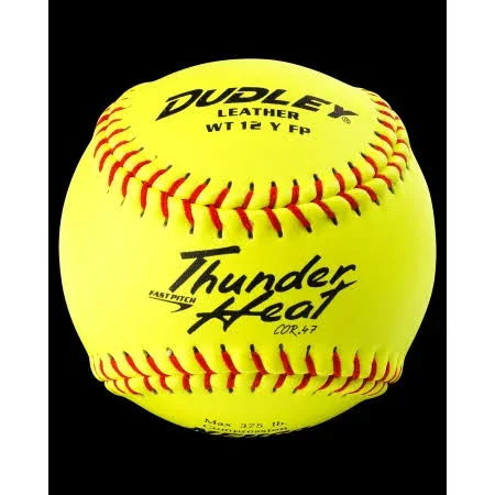 (12 Pack) Dudley 12 inch NFHS Thunder Heat Fastpitch Leather Softballs