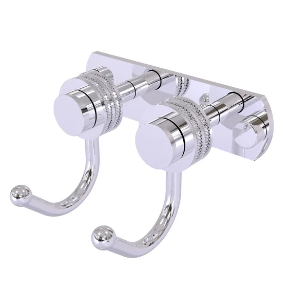 Allied Brass Mercury Collection 2 Position Multi Hook Dotted Accent Polished Chrome