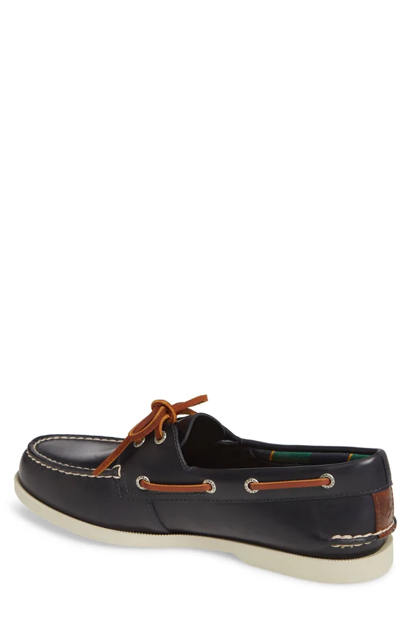 Sperry Top-Sider Men's Authentic Original 2-Eye Plush Varsity Boat Shoe - Size: 9.5, Navy Leather