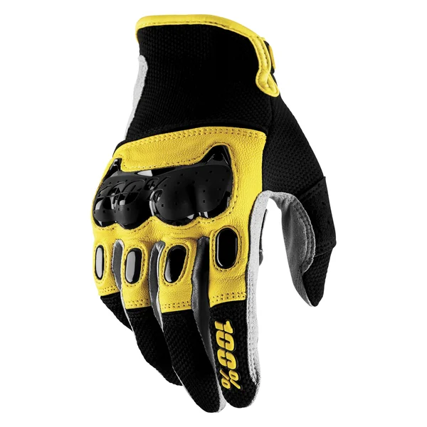 100% Derestricted Gloves (Large - Black/Yellow)