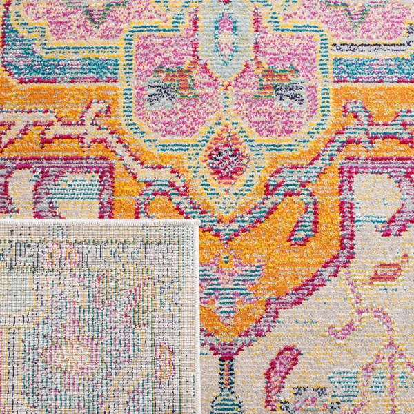 Safavieh Crystal Floretta Vintage Boho Medallion Rug - 2&2x22 x 11& - Teal/Orange
