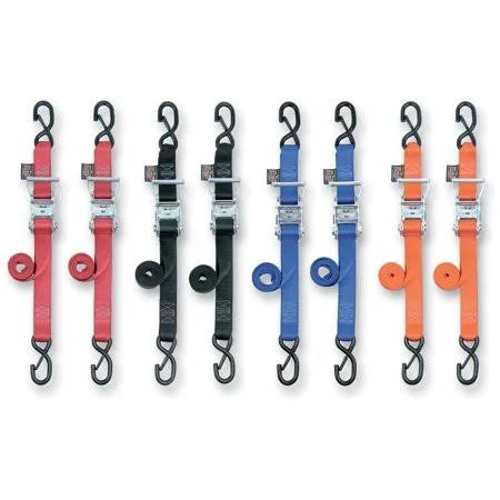 Powertye 30579-s 1 1/2in. Ratchet with Safety Latch Hooks - Black