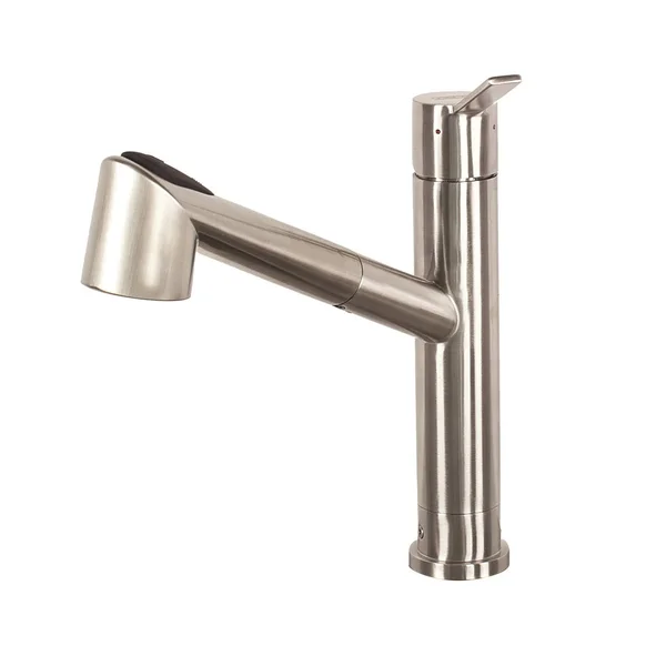 Franke Bernard One Handle Stainless Steel Pull Out Kitchen Faucet
