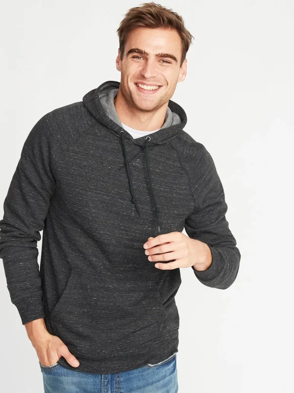 Old Navy Men's Soft-Washed Pullover Hoodie - Dark Charcoal Gray - Size M