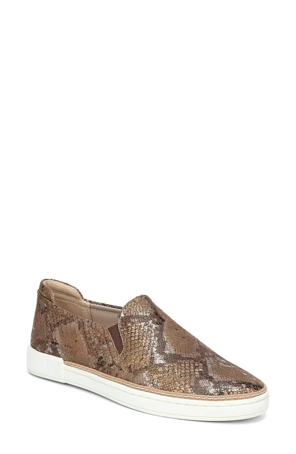 Wide Width Women's Jade Slip-On by Naturalizer in Alabaster Snake (Size 9 W)