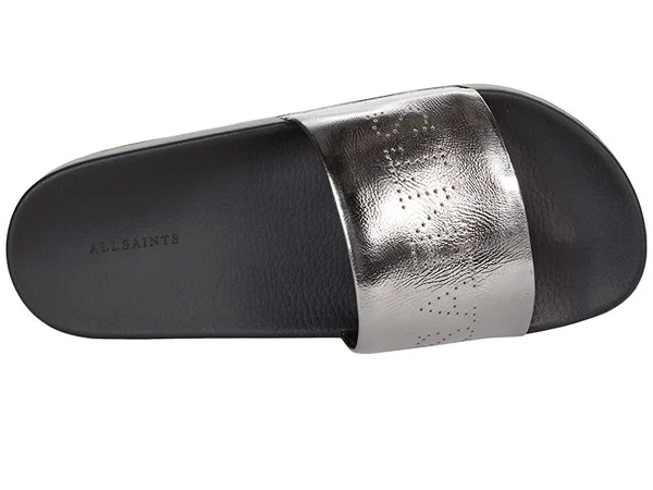 AllSaints Women's Karli Slide Sandals - Silver Leather