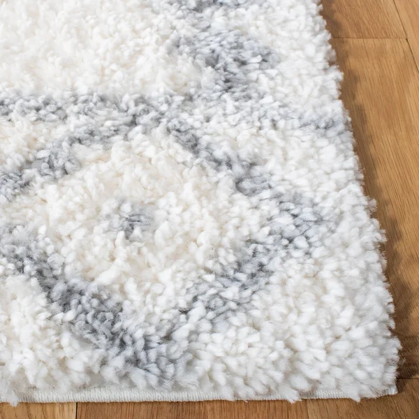 Safavieh Parma Shag Bat-Sheva Rug - Ivory/Grey - 6&7x22 x 6&7x22 Square
