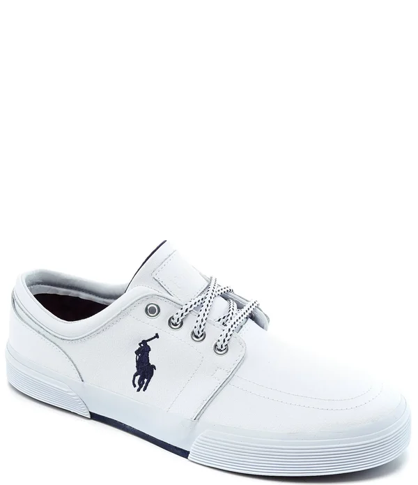 Polo Ralph Lauren Faxon Low (White Sport Leather) Men's Shoes