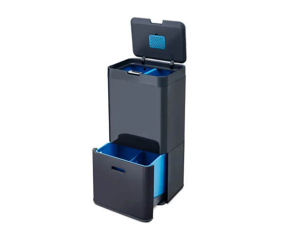 Joseph Joseph 30025 Intelligent Waste Totem Recycle Bin Separation Unit 15 Gallon, 58 LITER Graphite