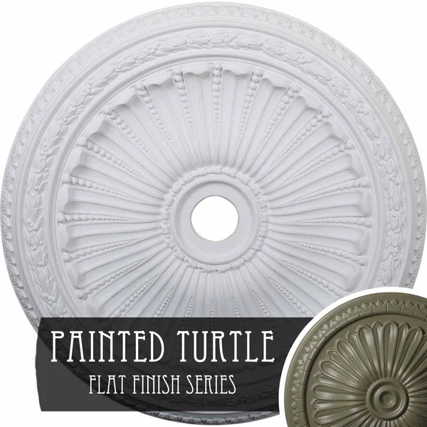 35 1/8x22OD x 4 7/8x22ID x 2 1/2x22P Viceroy Ceiling Medallion (Fits Canopies Up to 4 7/8x22) Ekena Millwork Finish: Painted Tur