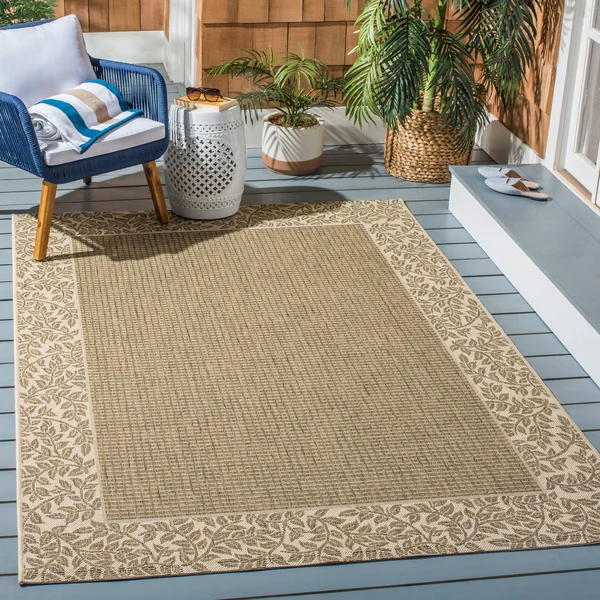 Safavieh Courtyard CY0727-3707 7&10x22 x 7&10x22 Square Red - Natural Area Rug