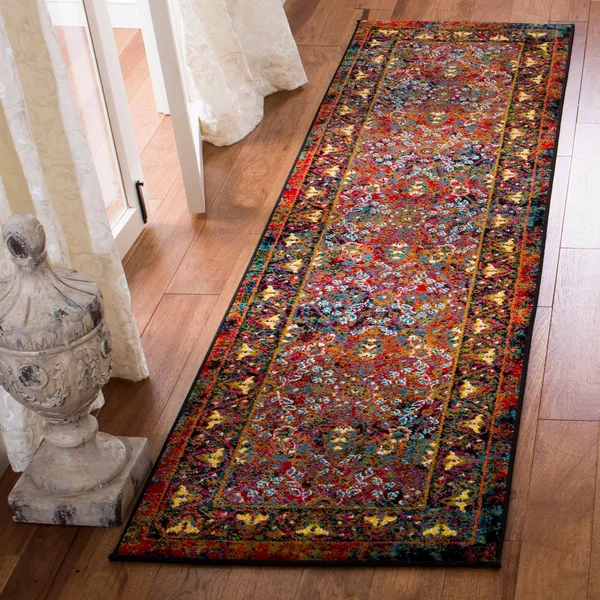 Safavieh CHR918Q Cherokee Red - Black Area Rug - 8& x 10&